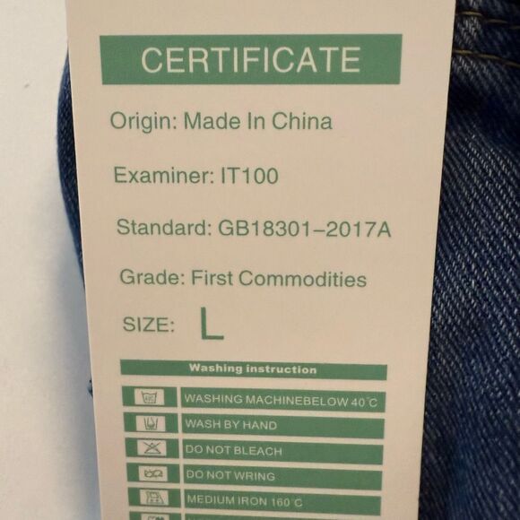 New Collection Overalls Darted Barrel Leg Medium Wash Denim NWT Size L Boho - Picture 14 of 14